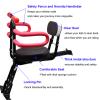 Together-life Foldable Front Mounted Children Bike Seats, Portable Baby Kids' Bicycle Carrier with Guardrail Handrail and Pedal for Mountain Bikes, Hybrid Bikes, Fitness Bikes view 4