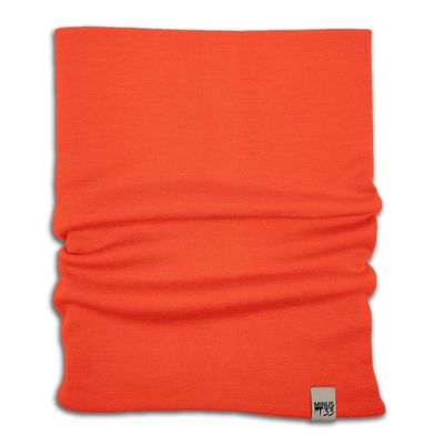 100% Merino Wool - Midweight Neck Gaiter - Skiing Neck Warmer - Winter Face Mask - Multipurpose Headwear - Blaze Orange - Moisture Wicking Neck Wear