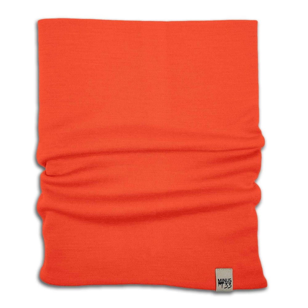 100% Merino Wool - Midweight Neck Gaiter - Skiing Neck Warmer - Winter Face Mask - Multipurpose Headwear - Blaze Orange - Moisture Wicking Neck Wear