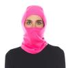 100% Merino Wool Balaclava - Winter Ski Mask - Face Mask - Cold Weather Gear - Blaze Pink - One Size view 1