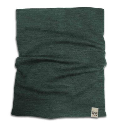 100% Merino Wool - Midweight Neck Gaiter - Skiing Neck Warmer - Winter Face Mask - Multipurpose Headwear - Forest Green - Moisture Wicking Neck Wear