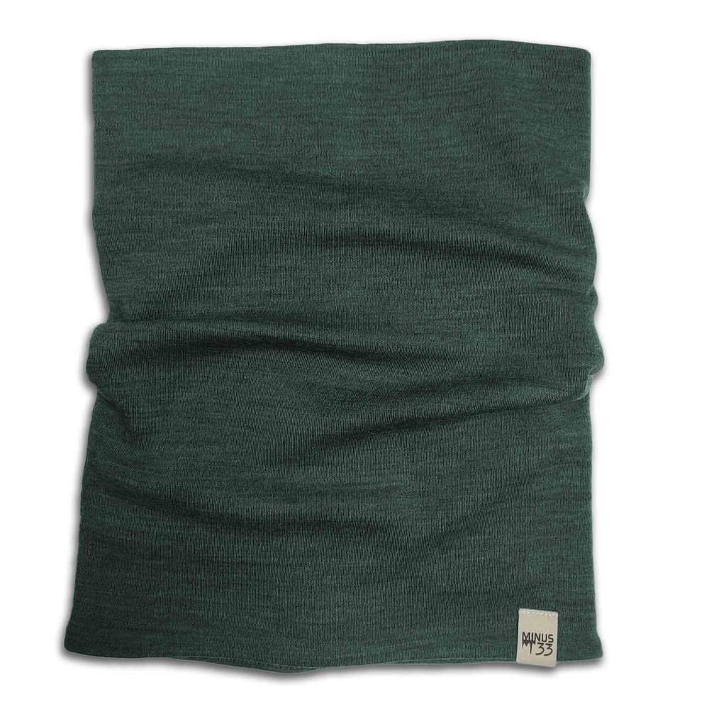 100% Merino Wool - Midweight Neck Gaiter - Skiing Neck Warmer - Winter Face Mask - Multipurpose Headwear - Forest Green - Moisture Wicking Neck Wear
