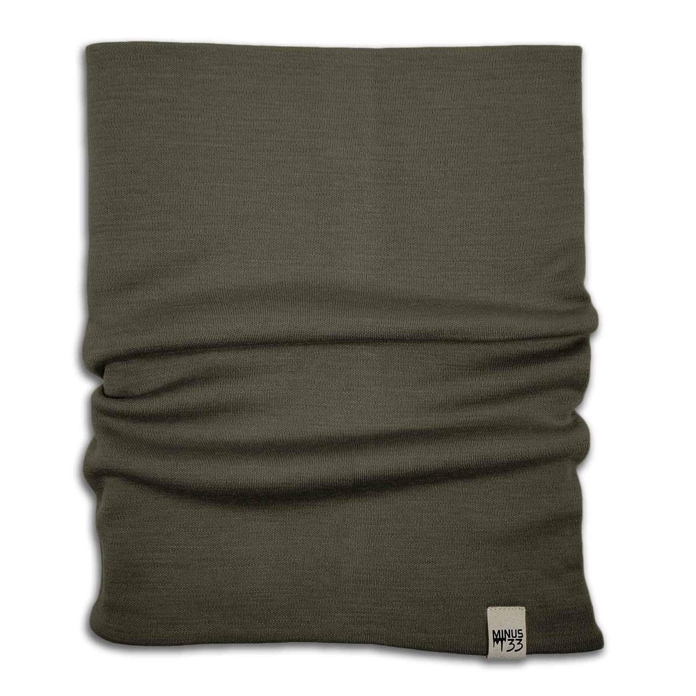100% Merino Wool - Midweight Neck Gaiter - Skiing Neck Warmer - Winter Face Mask - Multipurpose Headwear - Olive Drab - Wicking Neck Wear