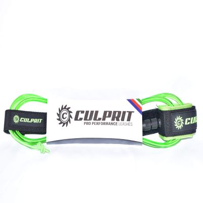 Culprit Surf Pro Performance Surfboard Leashes Ankle (Neon Green, 10ft)