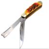 Old Ram Collection Everyday Carry Manual Folding Pocket Trapper Knife w/Smooth Resin Handle (Burnt Bone) view 2