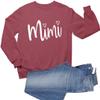 Go All Out Small Vintage Heather Red Adult Mimi Heart Grandma Sweatshirt Crewneck view 1