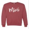 Go All Out Small Vintage Heather Red Adult Mimi Heart Grandma Sweatshirt Crewneck view 3