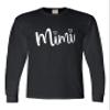 Go All Out Medium Black Adult Mimi Heart Grandma Long Sleeve T-Shirt view 3