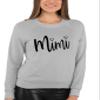 Go All Out X-Large Athletic Heather Adult Mimi Heart Grandma Sweatshirt Crewneck view 2