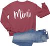 Go All Out Large Vintage Heather Red Adult Mimi Heart Grandma Sweatshirt Crewneck view 1