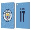 Head Case Designs Officially Licensed Manchester City Man City FC Kevin De Bruyne 2020/21 Players Home Kit Group 1 Leather Wallet Case Compatible with Apple iPad 9.7 2017 / iPad 9.7 2018 view 1