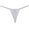 Jaxu Men's Sexy Little Thong Underwear See Through Pouch G-String Under Panties Low Rise T-BACK 3PCS White XL view 2