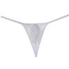 Jaxu Men's Sexy Little Thong Underwear See Through Pouch G-String Under Panties Low Rise T-BACK 3PCS White XL view 4