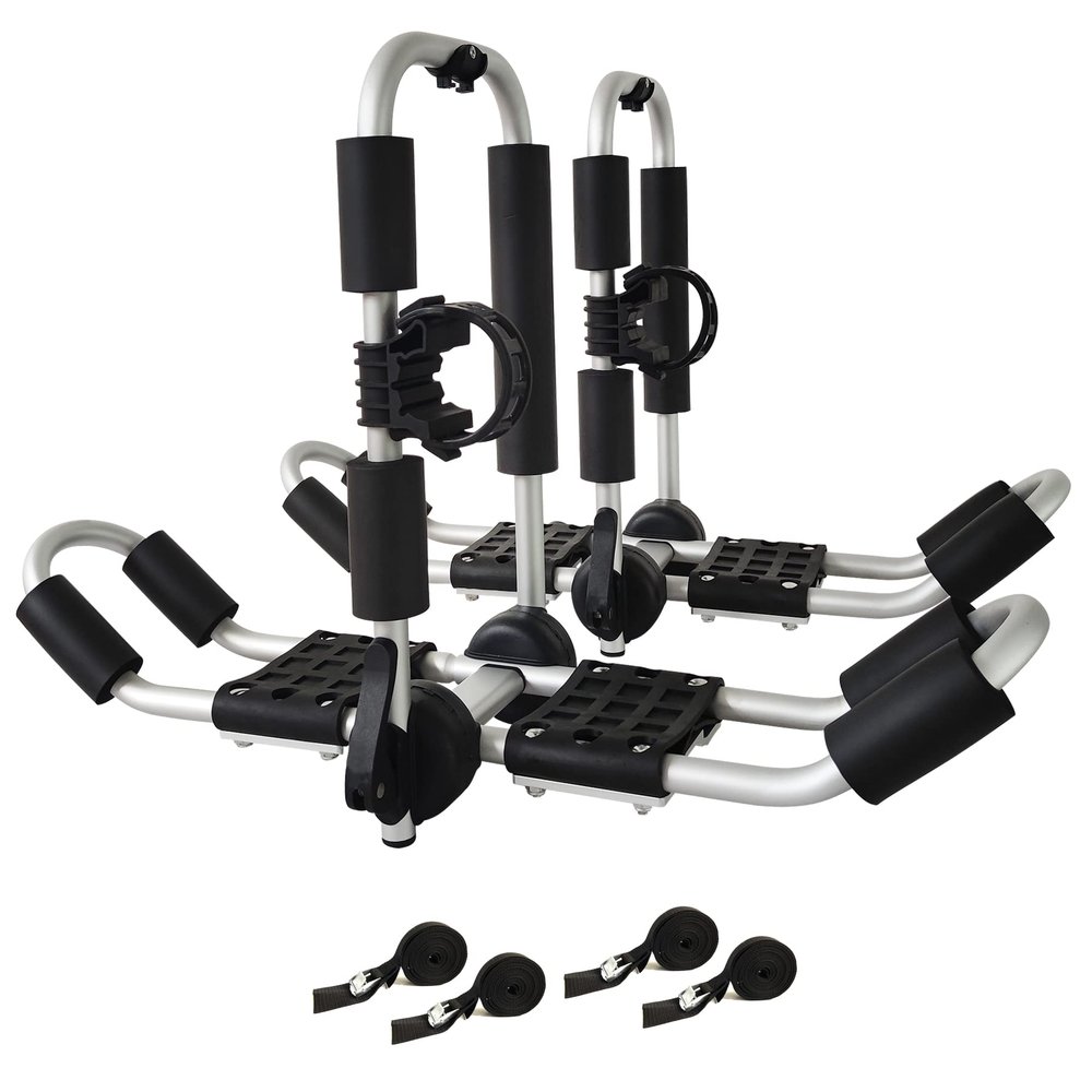 Codinter J-Style 4-in-1 Roof Rack - Kayak, Canoe, Surfboard & Ski Board Carriers for SUV & Car