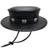 Absolute Vibe Plague Doctor Halloween Costume Steampunk Magician Dress Up Party Black Wide Brim Hat (M, Cross) view 1