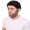HPO Men's Synthetic Hair Full Beard Cosplay Facial Hair (Brown) view 2