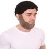 HPO Men's Synthetic Hair Full Beard Cosplay Facial Hair (Brown) view 3