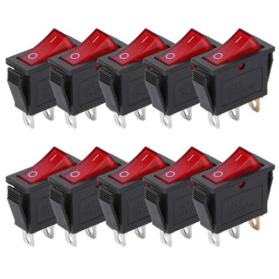 10Pcs KCD3 3Pin 2 Position On Off Mini Power Switch for Car Auto Boat Household Appliances Electronic Components with Toggle Rocker Switch