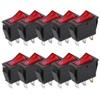 10Pcs KCD3 3Pin 2 Position On Off Mini Power Switch for Car Auto Boat Household Appliances Electronic Components with Toggle Rocker Switch view 1