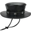 Absolute Vibe Plague Doctor Halloween Costume Steampunk Magician Dress Up Party Black Wide Brim Hat (M, Star) view 1