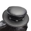 Absolute Vibe Plague Doctor Halloween Costume Steampunk Magician Dress Up Party Black Wide Brim Hat (M, Star) view 2