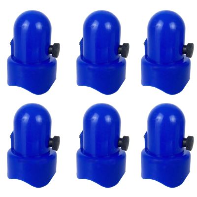 MSSVIGING Large Trampoline Enclosure Pole Caps with Screw-in Bolts, Only Fit for Pole 1.5 Inch Diameter, 6 Piece, Blue,Trampoline Pole Toppers