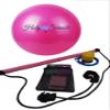 Pilates Bar Kit- Exercise Ball- Fabric Resistance Band  Toning Bar-Yoga Ball  Booty Band-Pilates bar kit with Resistance Bands- Stability Ball  Resistance Band for Legs and Butt (Pink) view 1