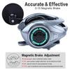 Sougayilang Baitcasting Fishing Reel High Speed Baitcaster with 9+1 Ball Bearings, Gear Ratio 8.0:1, Magnetic Brake System Power Handle Casting Reels - Right Handed - Gray view 4