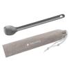 Navaris Long Handle Titanium Spork - 8.4" (21.5cm) Long Metal Utensil for Backpacking and Camping - Extra Strong and Lightweight - Includes Carry Bag view 1