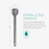 Navaris Long Handle Titanium Spork - 8.4" (21.5cm) Long Metal Utensil for Backpacking and Camping - Extra Strong and Lightweight - Includes Carry Bag view 3