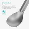 Navaris Long Handle Titanium Spoons (Set of 2) - 8.4" (21.5cm) Long Metal Spoon Set for Backpacking and Camping - Strong Ultra Lightweight Cutlery view 4