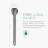 Navaris Long Handle Titanium Spork and Spoon - 8.4" (21.5cm) Long Metal Cutlery Set for Backpacking and Camping - Strong Lightweight - Includes Bag view 3
