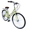 MICARGI ROASCA 700C City Bike 7 Speed V-Brake Commuter Adults Bicycle with Luggage Carrier Vanilla view 2