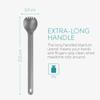Navaris Long Handle Titanium Sporks (Set of 2) - 8.4" (21.5cm) Long Metal Spork Set for Backpacking and Camping - Strong Ultra Lightweight Cutlery view 3