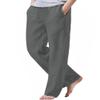 iWoo Mens Casual Linen Pants Yoga Pants 2025 Summer Travel Beach Elastic Drawstring Waist Pajama Pant Baggy Pj Grey M view 1