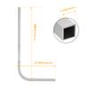 HECASA 2PCS Aluminum Boat Trailer Guide On Poles 1-1/2" Square | 1/8" Thick in Pair view 4