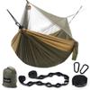Sunyear Hammock Camping with Net/Netting, Portable Camping Hammock Double Tree Hammock Outdoor Indoor Backpacking Travel & Survival, 2 Tree Straps (16+1 Loops Each, 20Ft Total) view 1