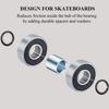 36 Pieces Bearing Spacers and Washers Skateboard Hardware Kit for Most Skateboard Trucks and Longboards (24 Washers, 12 Spacers) view 3