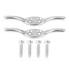 X AUTOHAUX 2 Set 2 Inch 316 Stainless Steel Universal Marine Boat Flagpole Cleat Hook with 4 Mounting Screws view 1