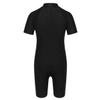 Aislor Kids Big Girls Zippered Swimsuit Swimwear Bathing Suit Rash Guard Shorty Sun Protection Wetsuit Black 8-10 view 2