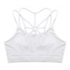 ranrann Kids Girls Active Sports Bra Ballet Dance Crop Top Strappy Training Bras Soft Wireless Underwear Active Vest Top Ivory 3-4 view 3