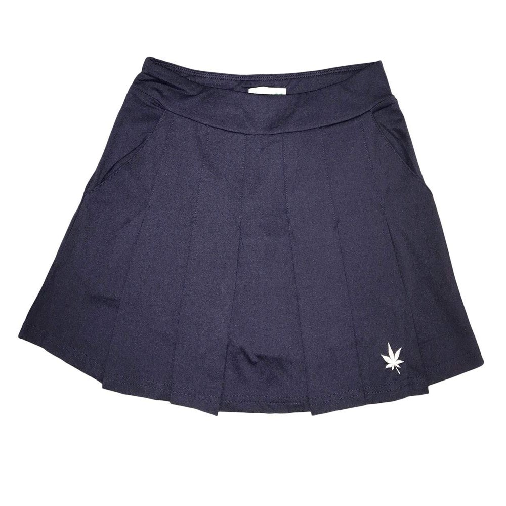 Boast Women's Pleated Court Tennis Skirt, Small, Navy Blue