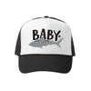 Grom Squad Kids Trucker Hat - Mesh Adjustable Baseball Cap for Boys & Girls - Baby, Infant, Toddler, School-Age Sizes (2-5yrs (Big), Baby Shark (Black & White) view 1