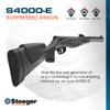 Stoeger S4000-E Airgun - .22 Caliber - Black Synthetic with Fiber-Optic Sights view 2