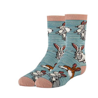 ooohyeah Kid's Novelty Cute Animals Crew Socks, Funny Crazy Silly Cool Casual Dress Socks for Boy and Girl, Bunny Hop