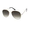 Frame & Optic Fashion Culture Unisex Bijou Crystal Embellished 60 mm Aviator Sunglasses (Gold) view 1