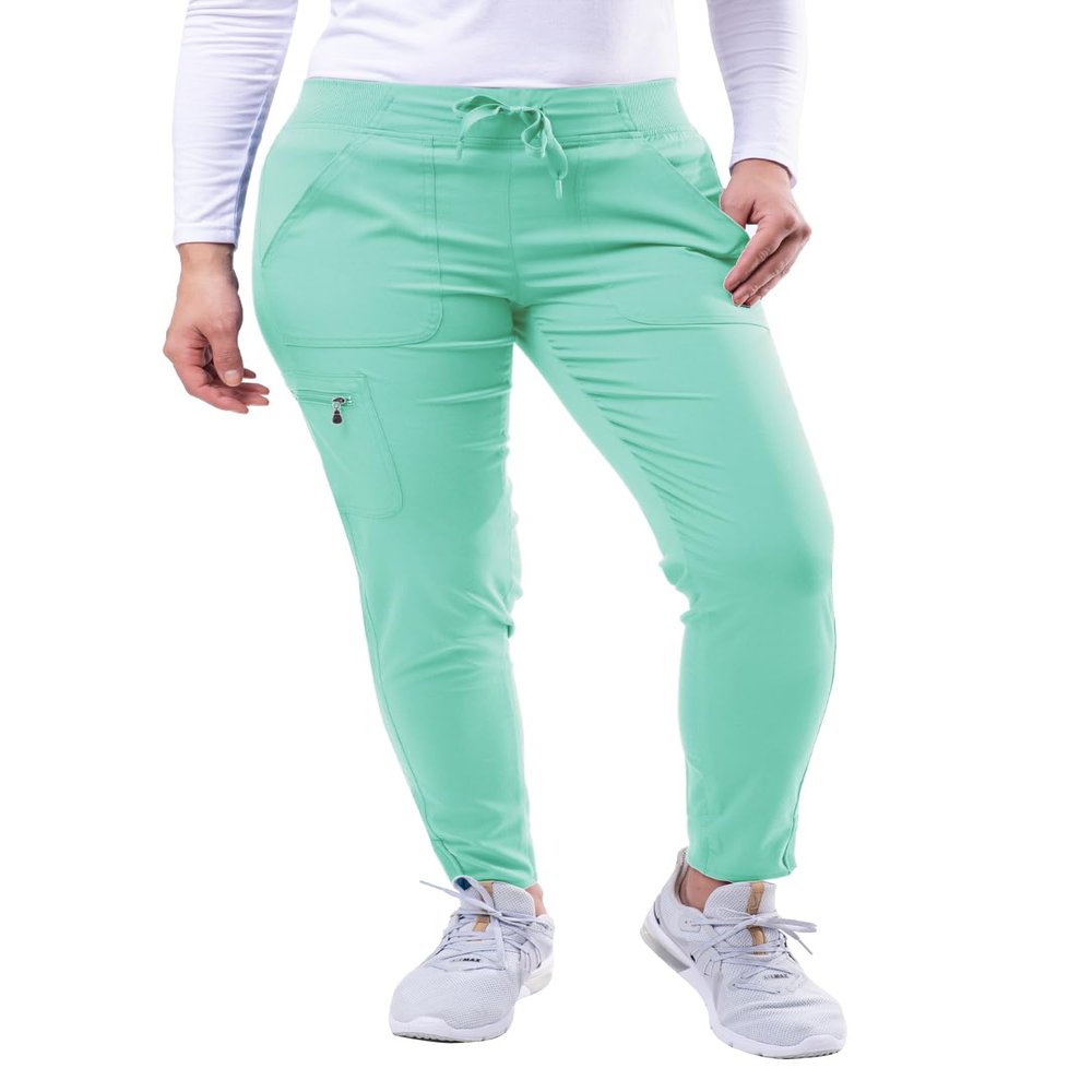 Adar Uniforms Pro Scrubs for Women - Ultimate Yoga Jogger Pants - P7104 (Aqua - 3X)