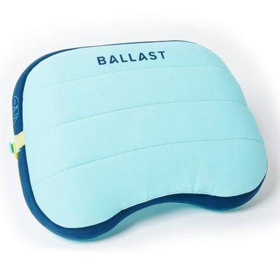 Ballast Beach Pillow Comfy, Durable & Compact, Stays Put on Windy Beaches with Patented Sand Pouch, Inflatable Pillow for Beaches, Pools, Camping, Festivals and Travel (Island Paradise)