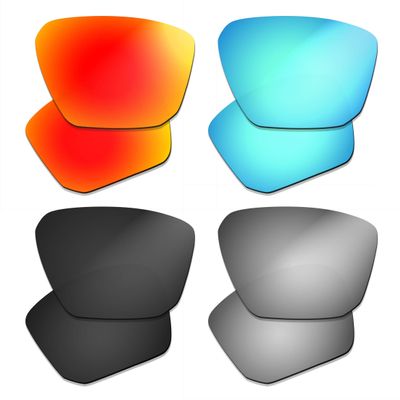 Prizo Polarized Replacement Lenses for Oakley Targetline Sunglasses - Multi Options (Black+Titanium+Orange+Blue)