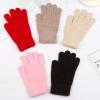 Chickle Adult Kids Winter Warm Thick Knitted Mitten Cashmere Mitten Red Small view 2